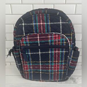 Vera Bradley  Quilted Small Backpack Tartan Plaid Cotton Super Cute!